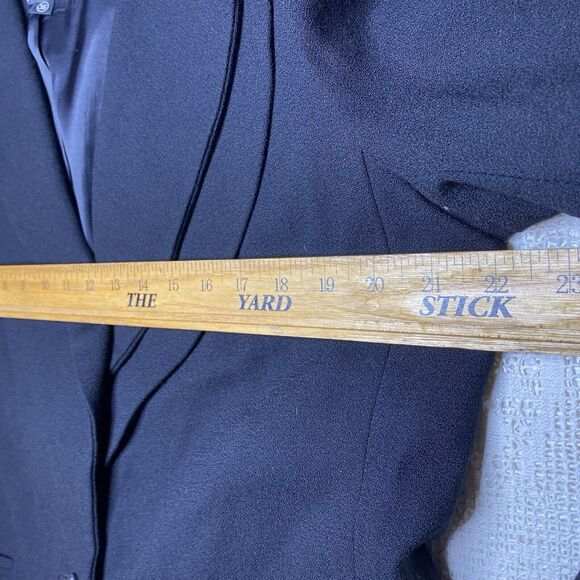 JON LAWRENCE LTD 100% Wool One Button Layered Lapel Blazer Jacket Mens 36 Black - Picture 6 of 8